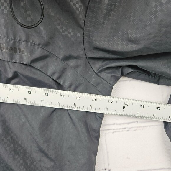 Bench Lightweight Jacket Coat Full Zip Mens S Black Hooded Pockets Packable - Picture 9 of 14